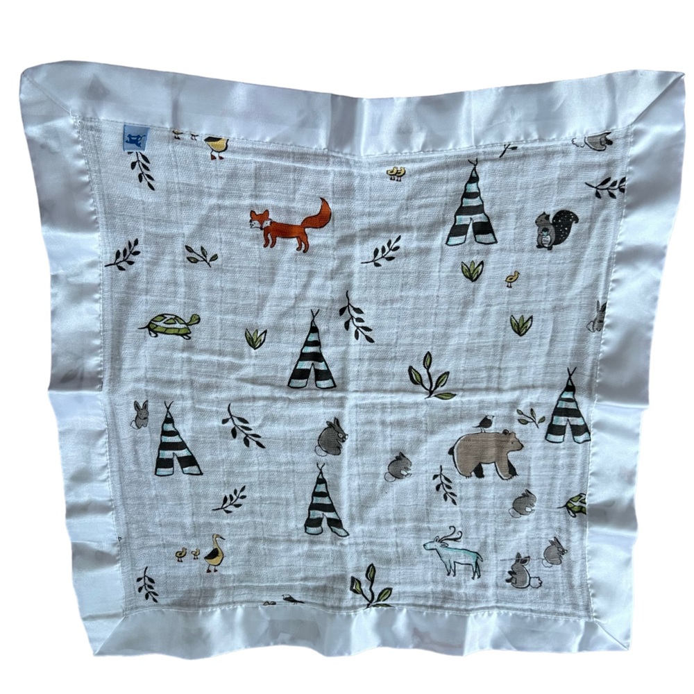 Little unicorn Cotton Muslin Baby Security Blanket woodland animals